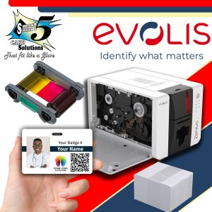 Evolis Zenius2 300 DPI Card Printer bundle